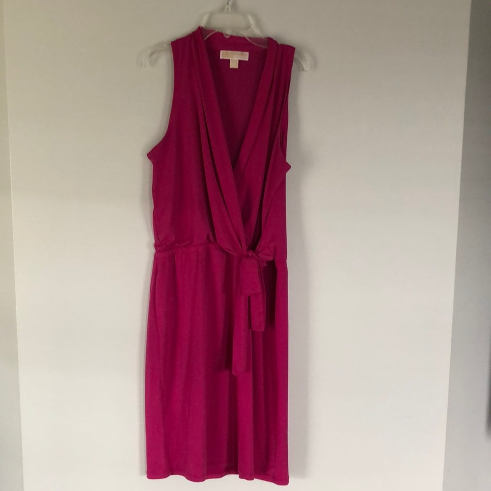 Fuchsia Michael Kors faux wrap dress